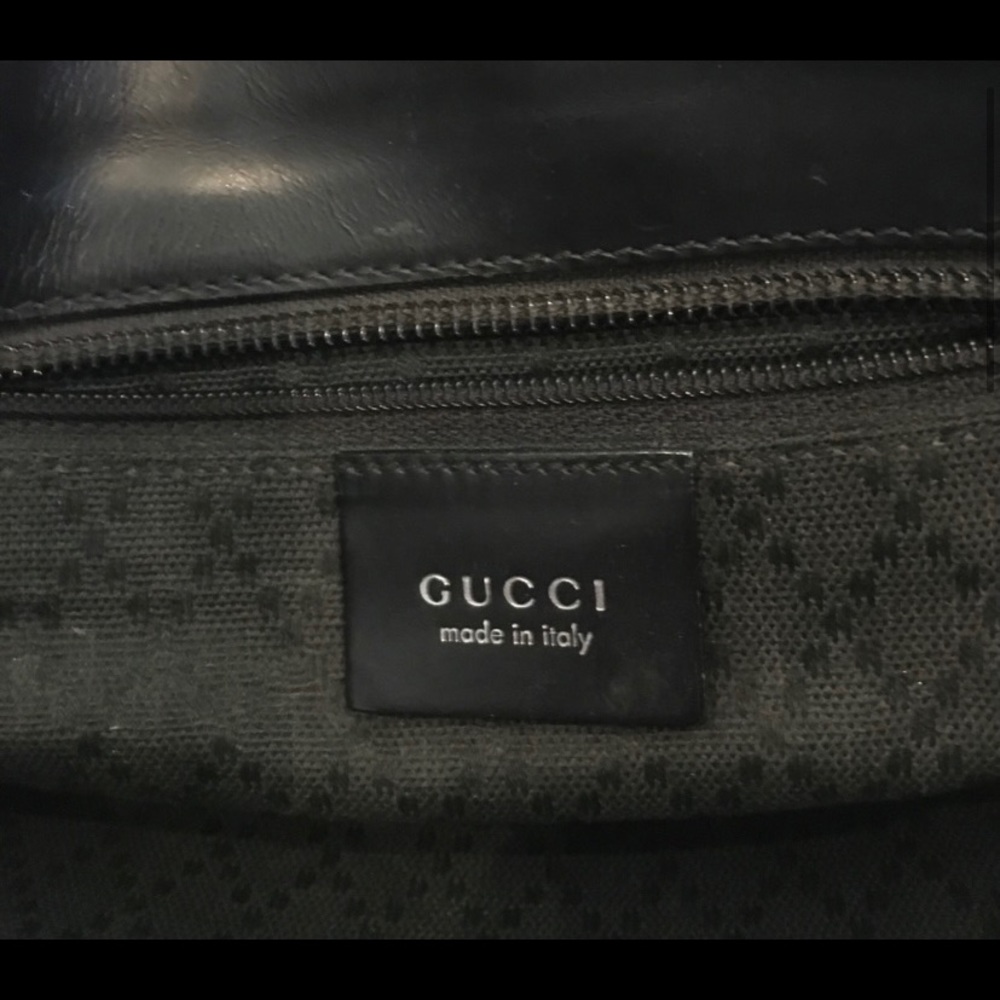 Black fabric/leather Gucci handbag - Picture 3 of 10
